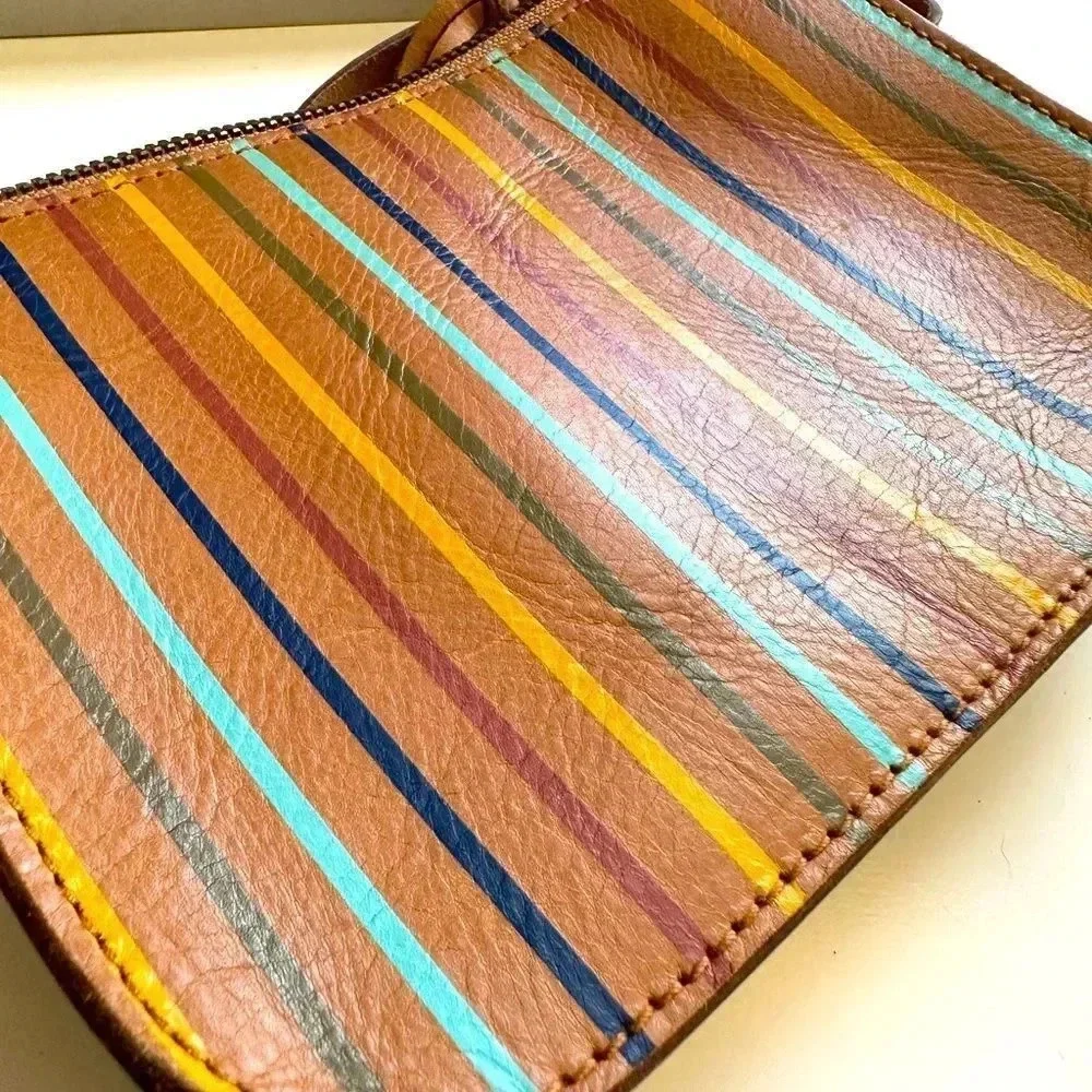 NWOT Madewell The Simple Pouch Belt Bag: Rainbow Stripe Edition